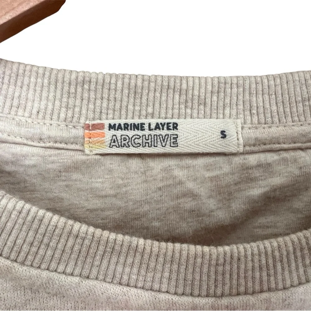 Marine Layer Archive Cozy Surfcore Beachgirl Crop Oh Hey Pullover Size:S - Picture 6 of 10